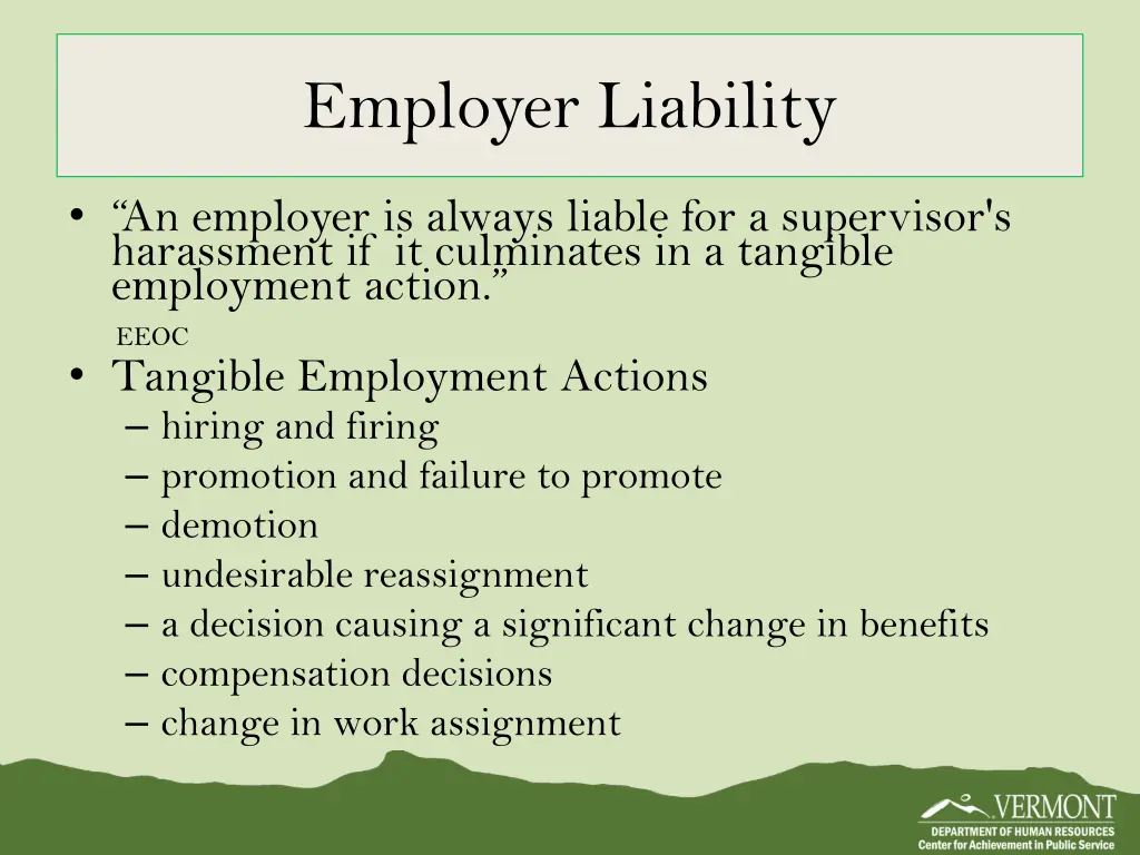 employer liability