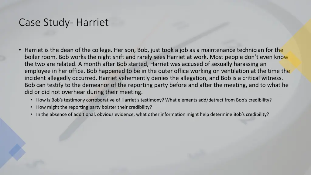 case study harriet