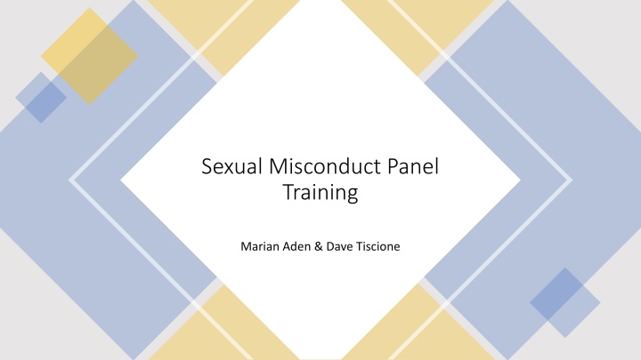 sexual misconduct panel training