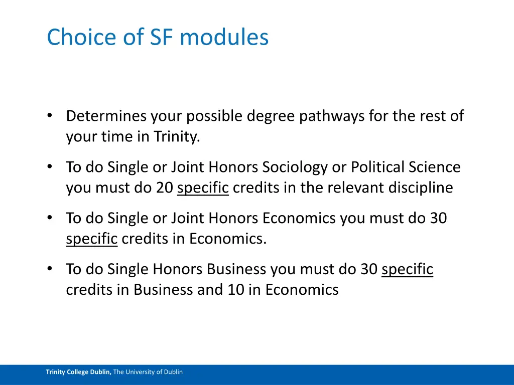 choice of sf modules