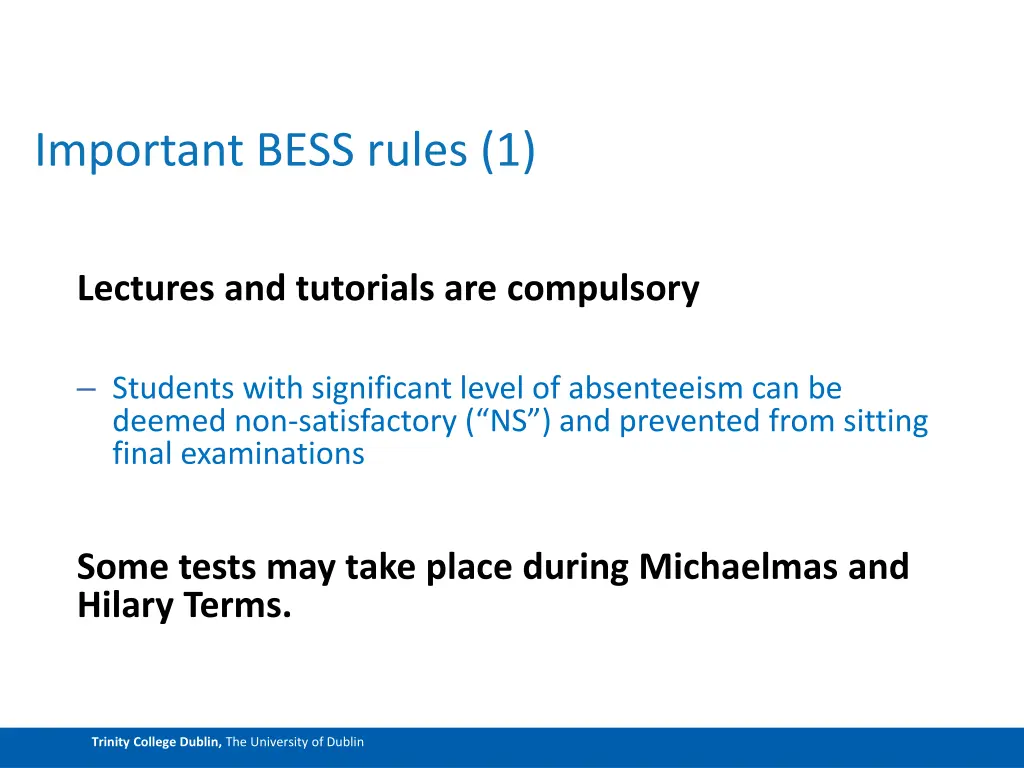 important bess rules 1