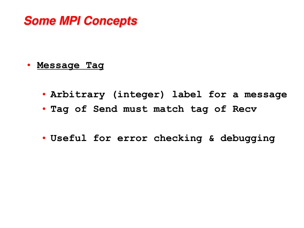 some mpi concepts 2