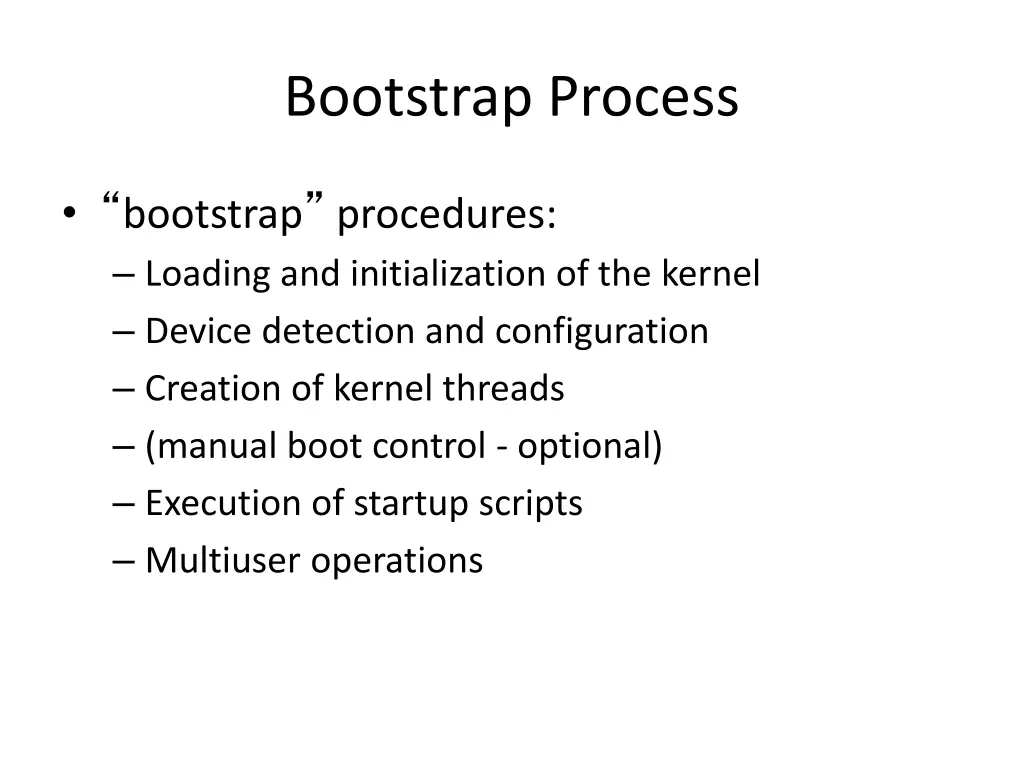 bootstrap process