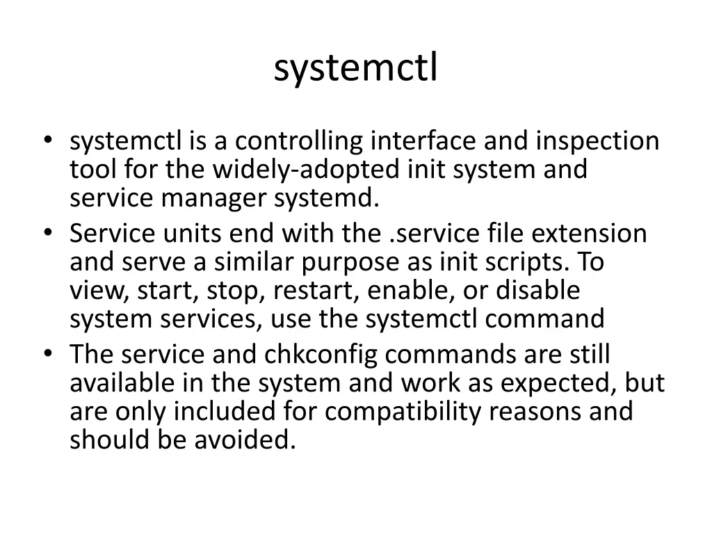 systemctl