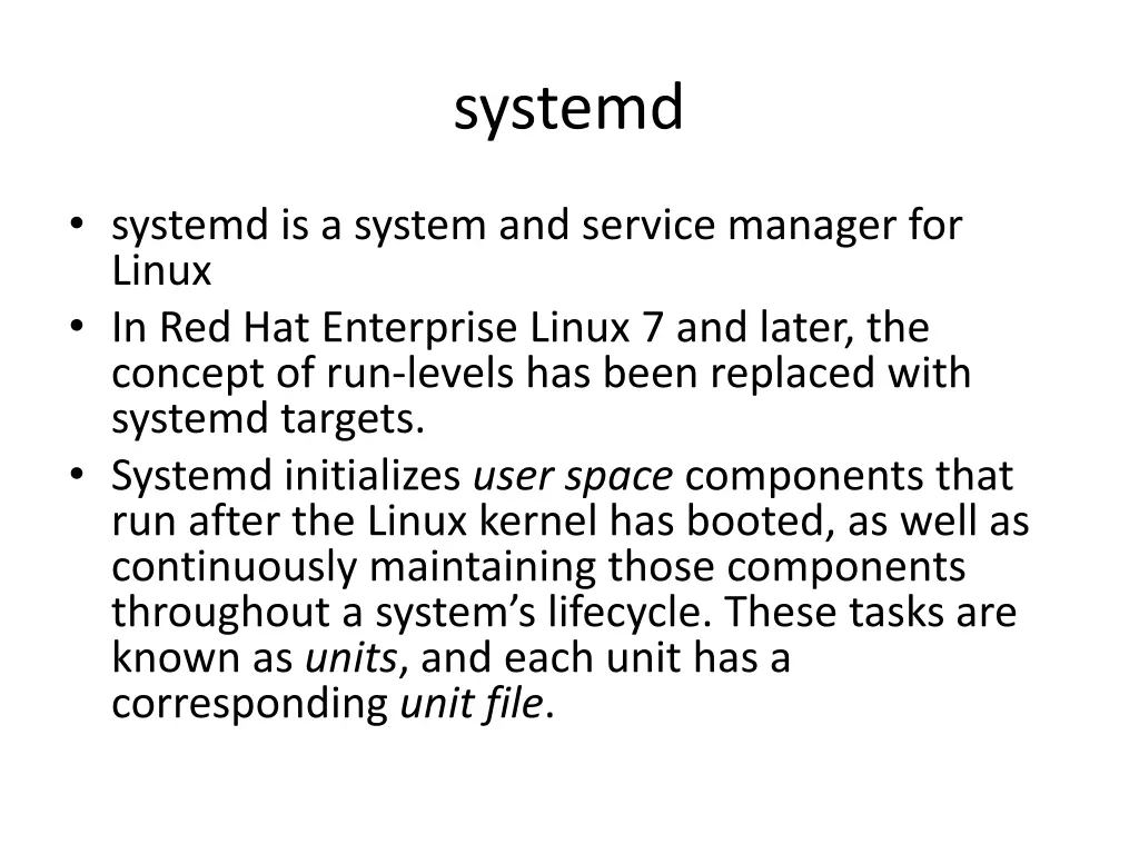 systemd