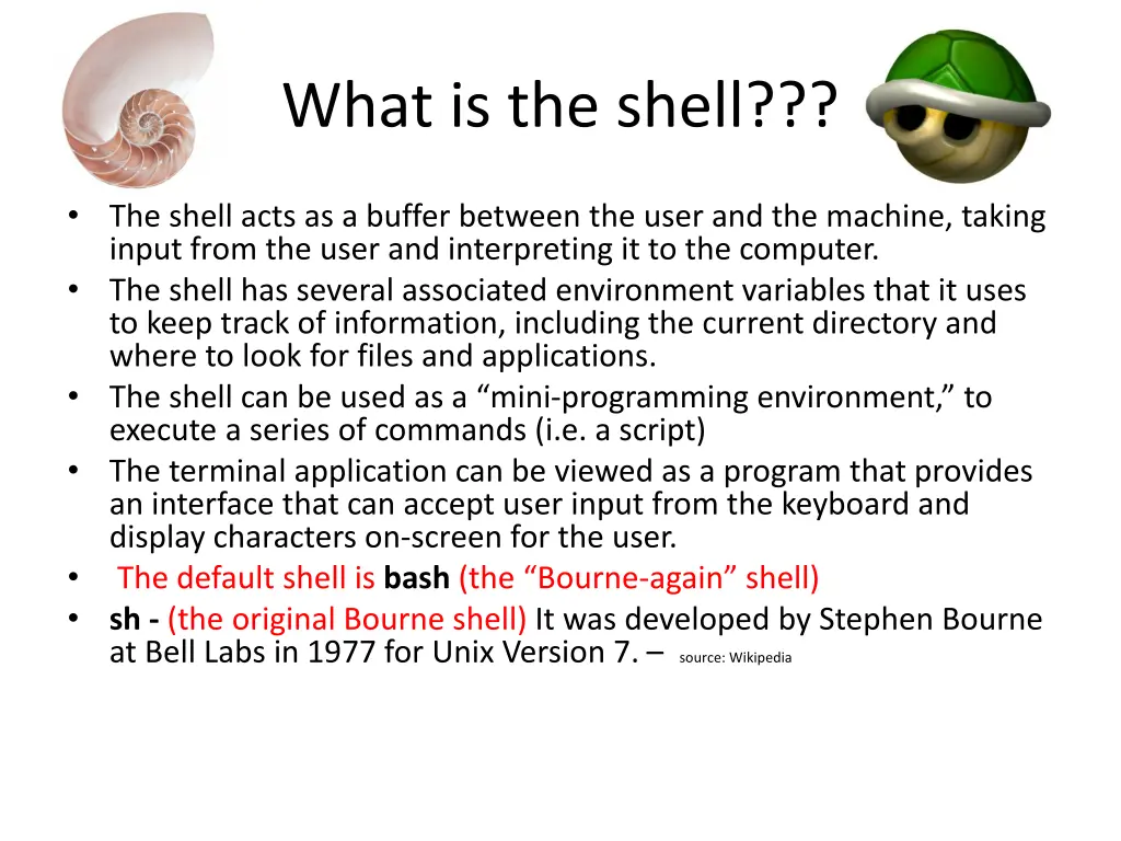 what is the shell