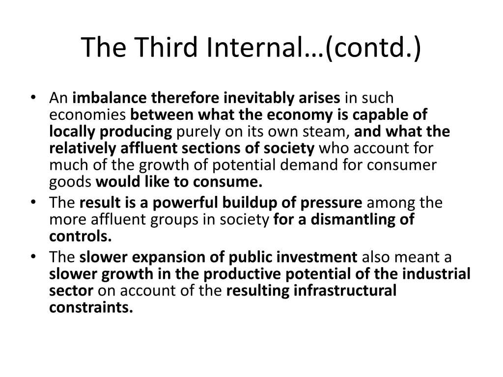 the third internal contd