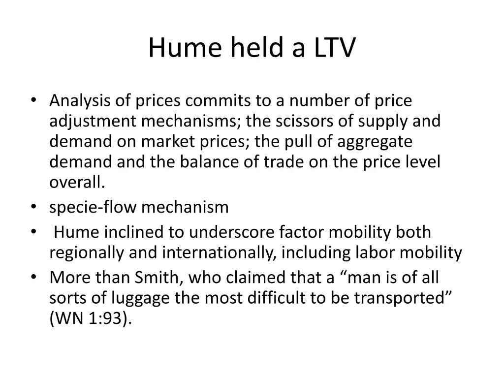 hume held a ltv