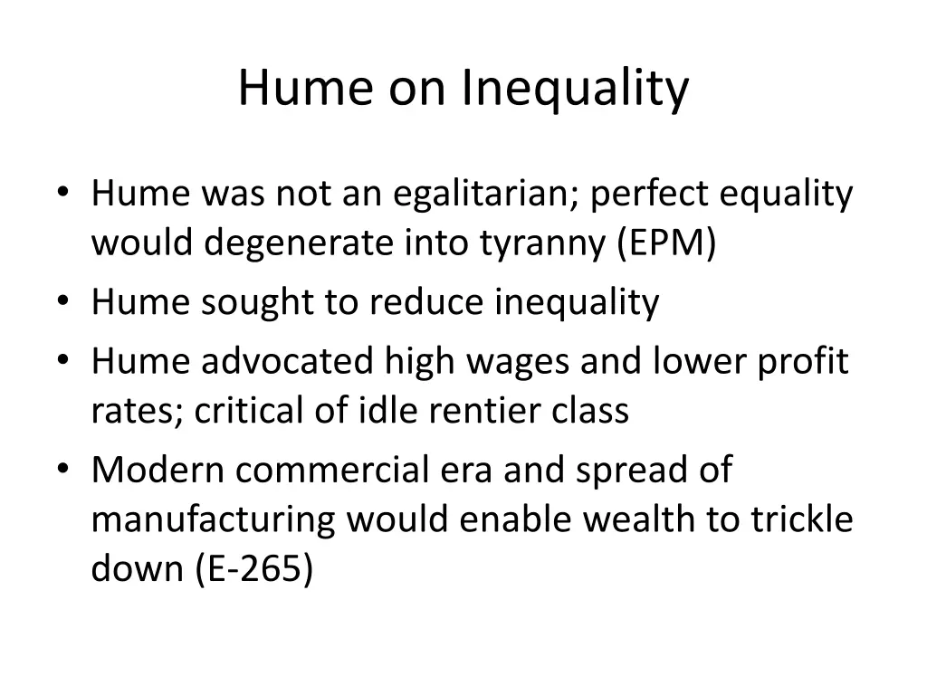 hume on inequality