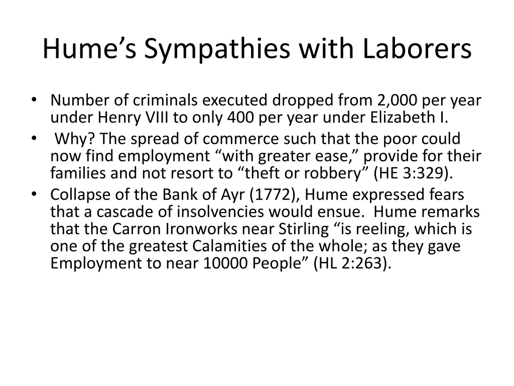 hume s sympathies with laborers