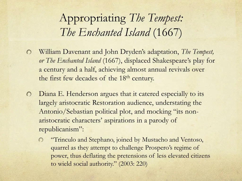 appropriating the tempest the enchanted island