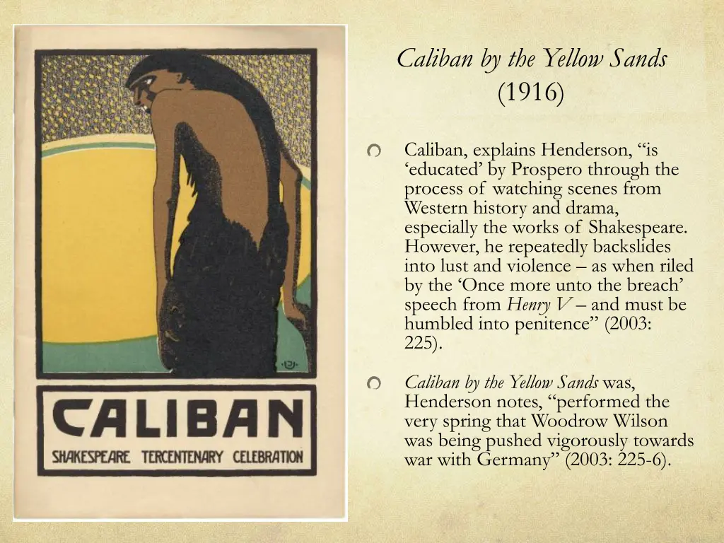 caliban by the yellow sands 1916 1