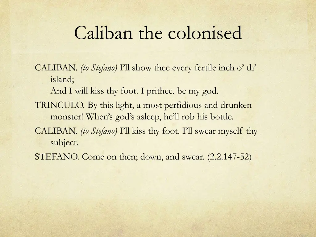 caliban the colonised 2