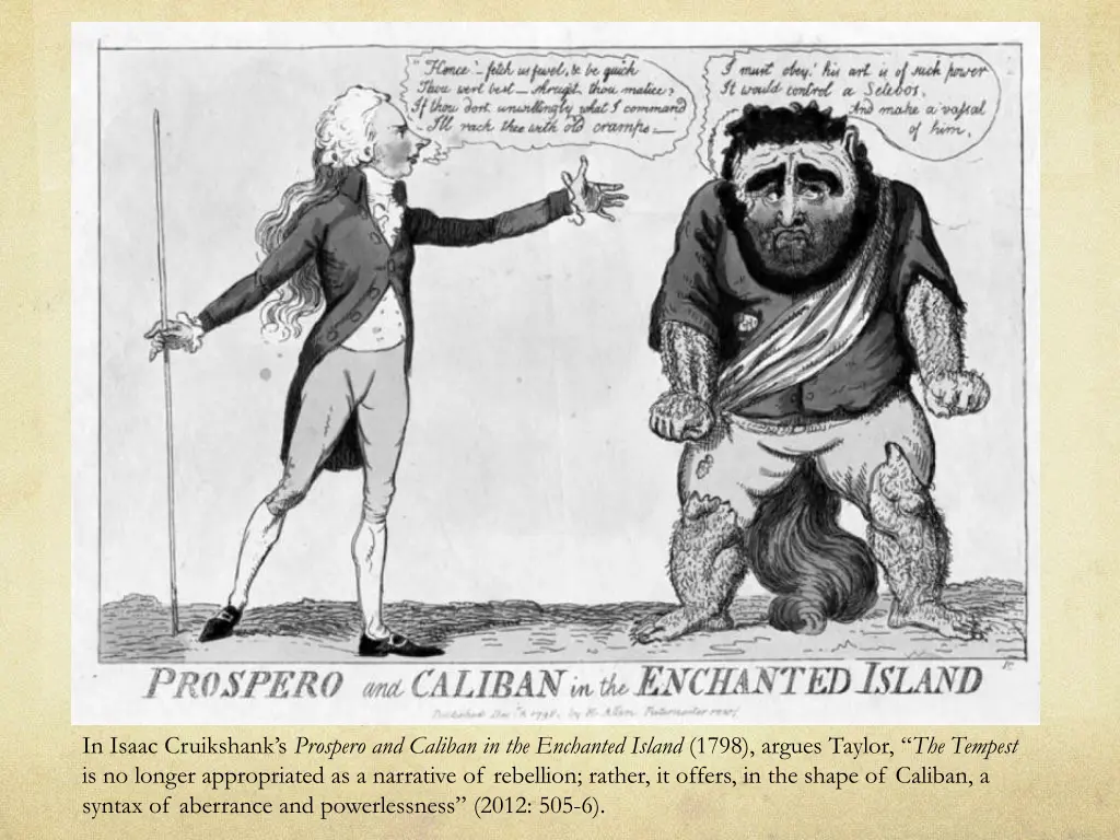 in isaac cruikshank s prospero and caliban