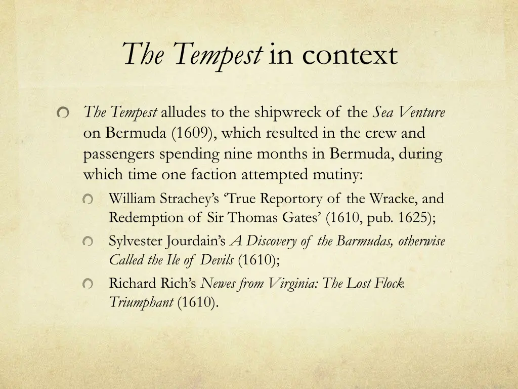 the tempest in context