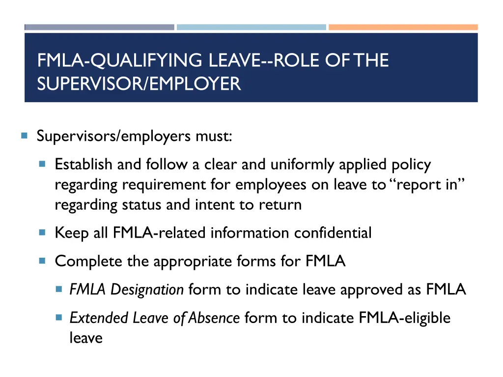 fmla qualifying leave role of the supervisor