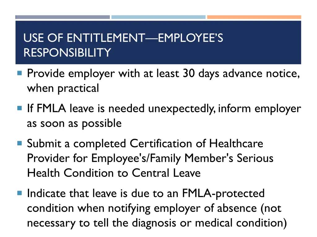 use of entitlement employee s responsibility