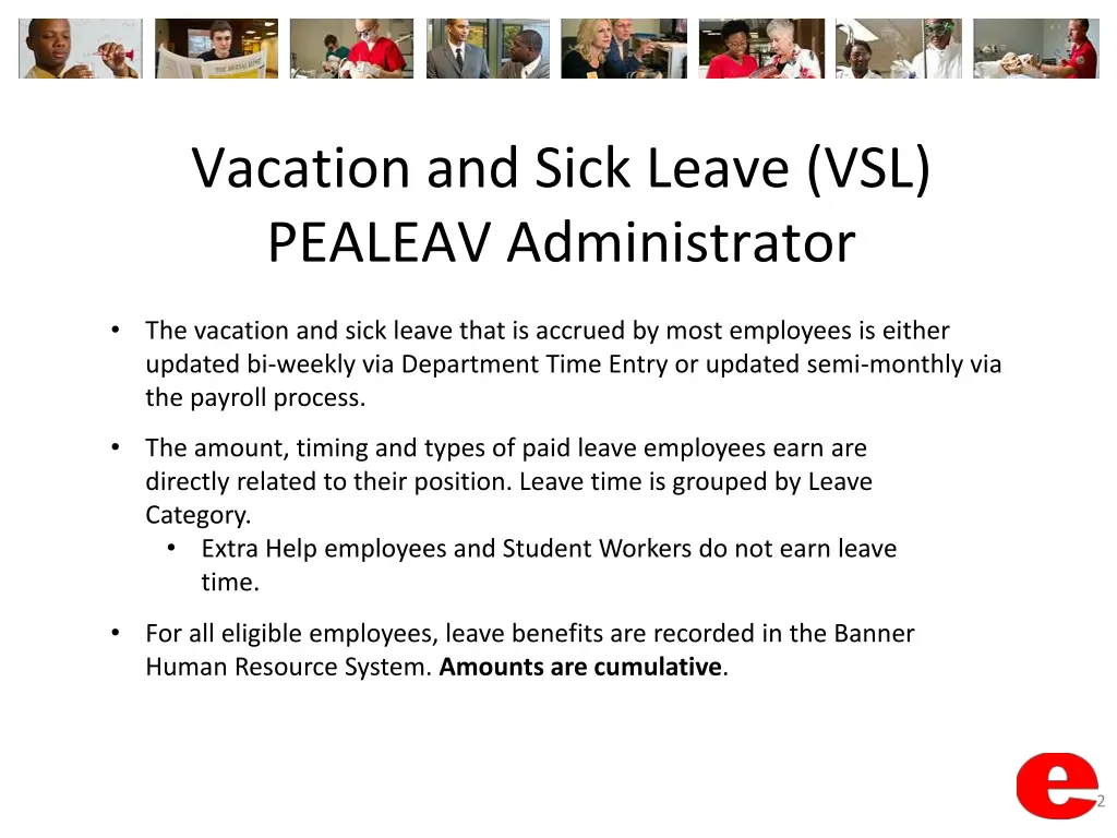 vacation and sick leave vsl pealeav administrator