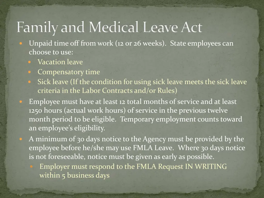 family and medical leave act 1