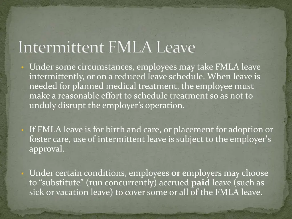 intermittent fmla leave