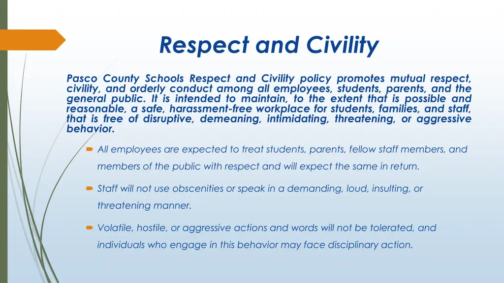 respect and civility