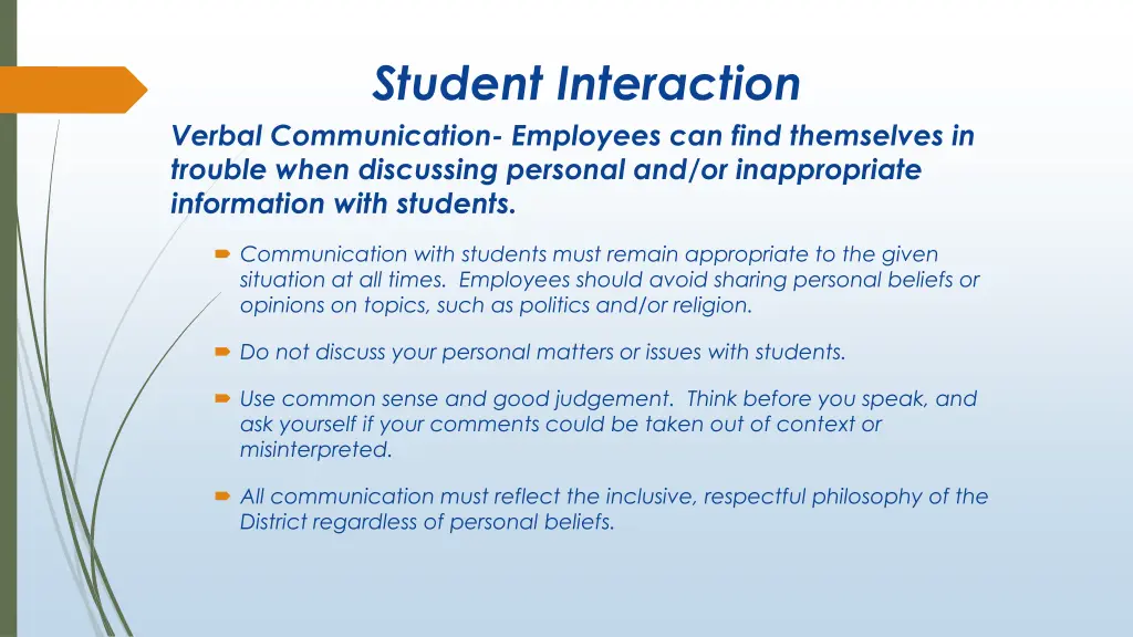 student interaction verbal communication