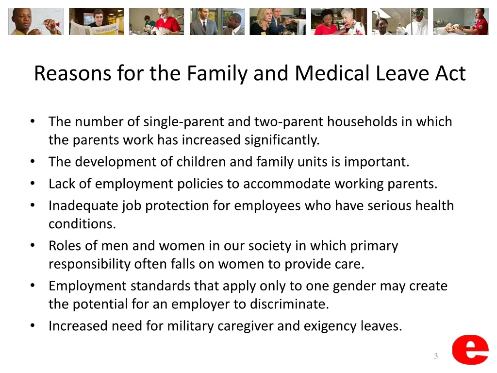 reasons for the family and medical leave act