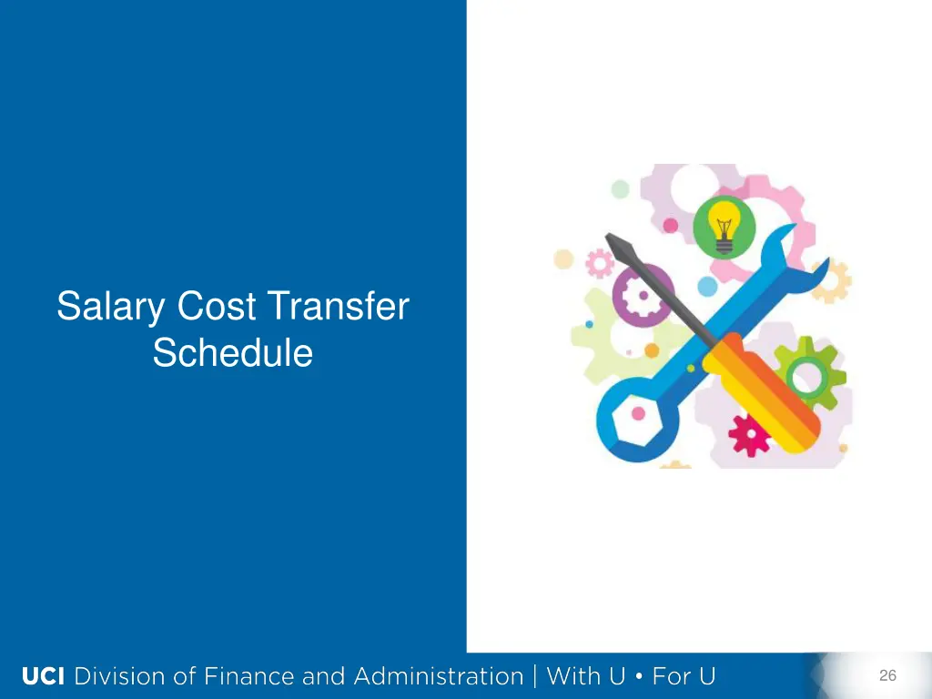 salary cost transfer schedule