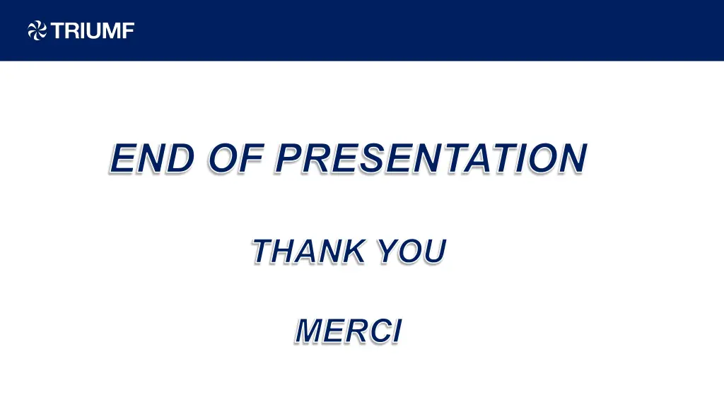 end of presentation