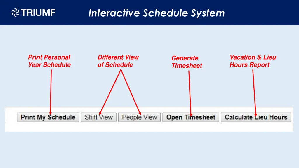 interactive schedule system 1