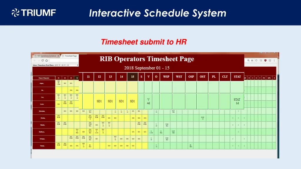 interactive schedule system 4