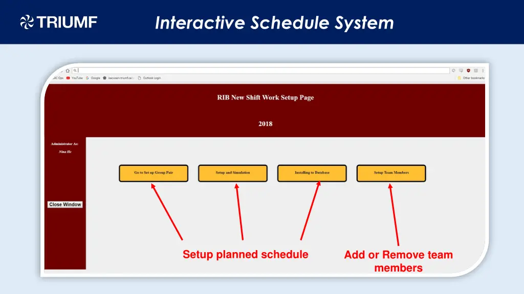 interactive schedule system 7