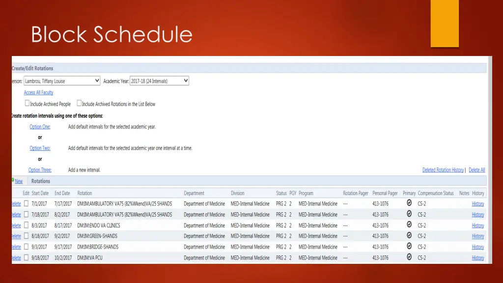 block schedule