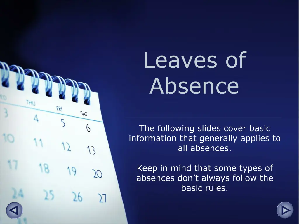 leaves of absence