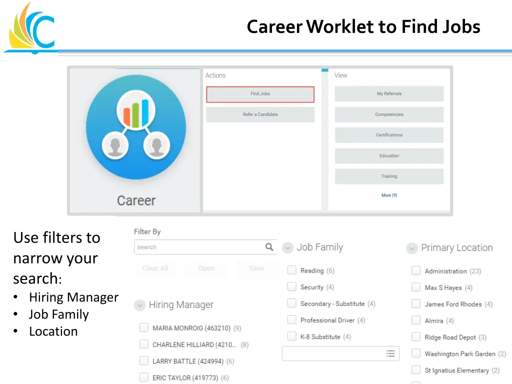 career worklet to find jobs