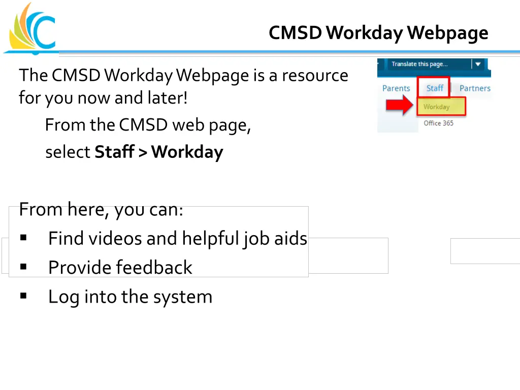 cmsd workday webpage