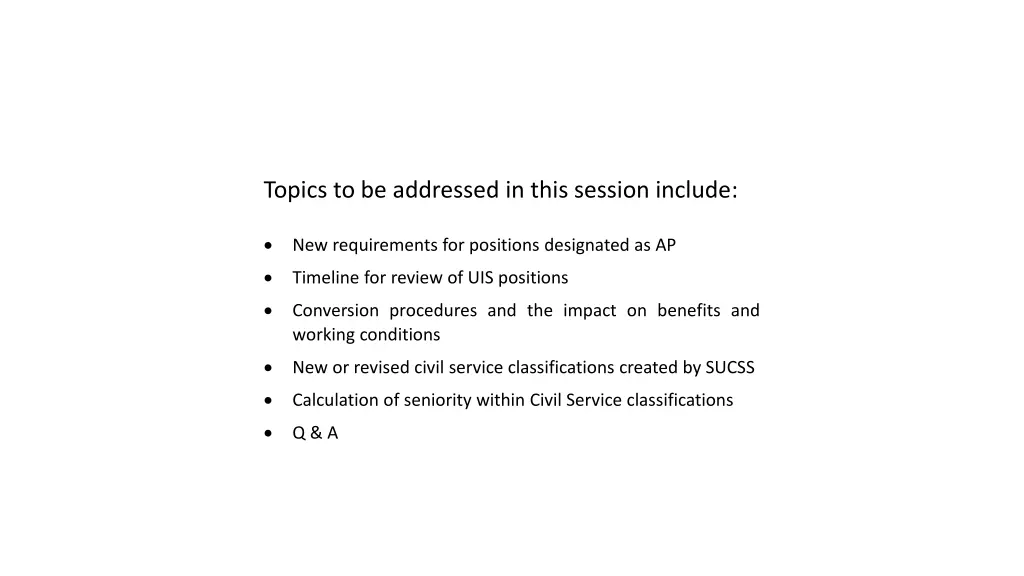 topics to be addressed in this session include