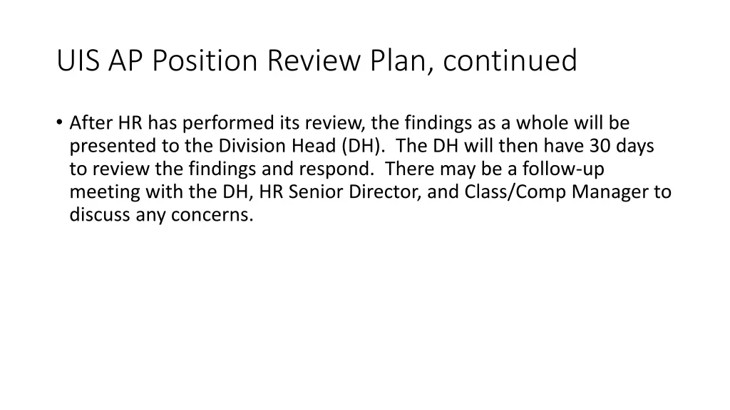 uis ap position review plan continued 2 3