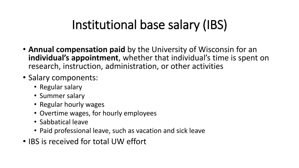 institutional base salary ibs institutional base