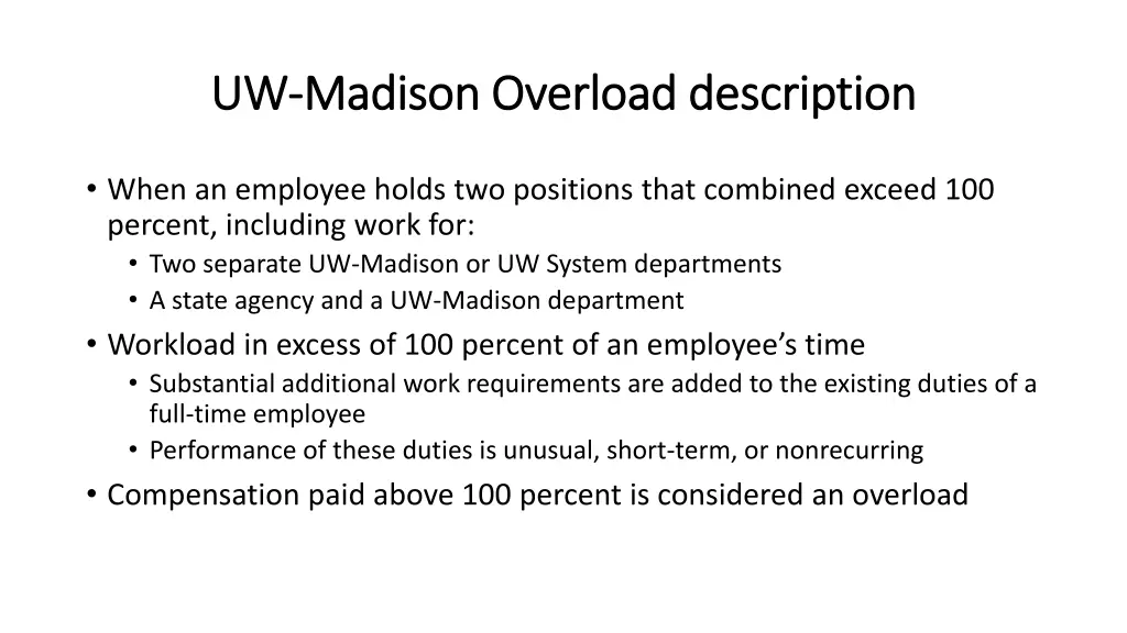 uw uw madison overload description madison