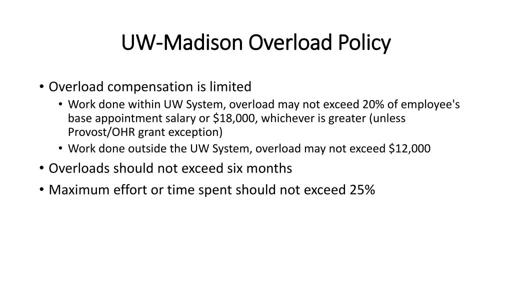 uw uw madison overload policy madison overload 2