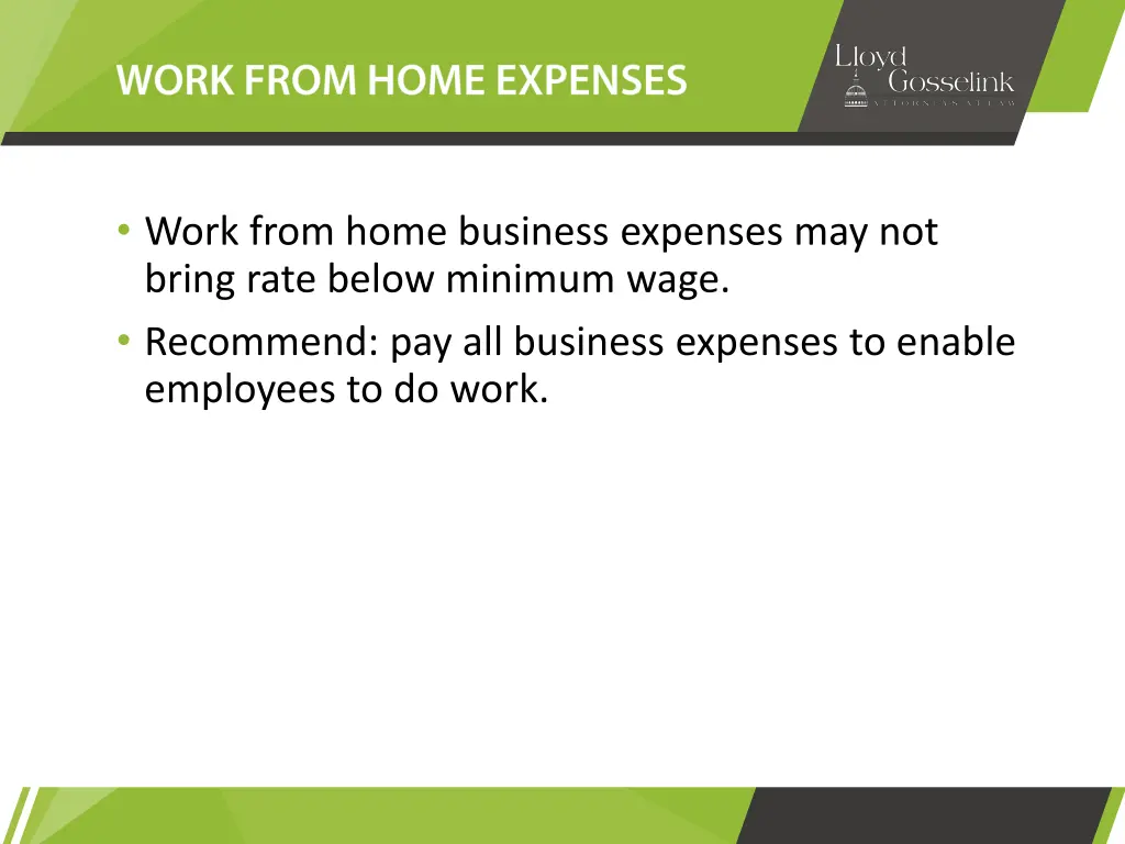 work from home business expenses may not bring