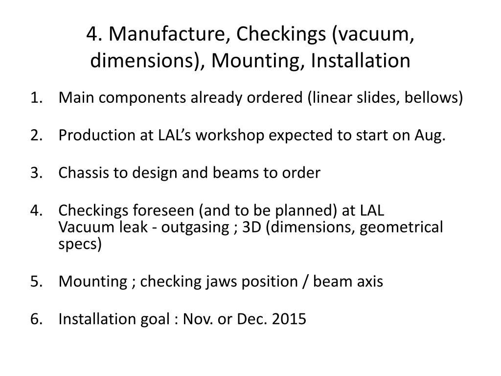 4 manufacture checkings vacuum dimensions