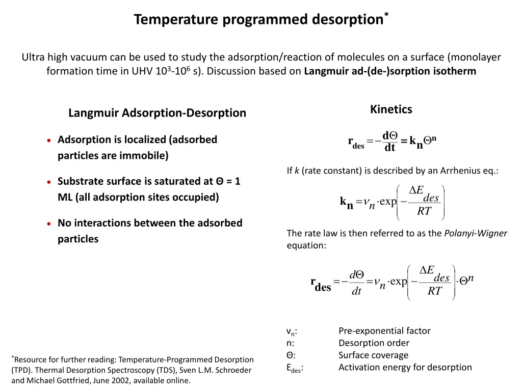 temperature programmed desorption