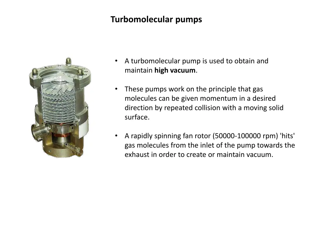 turbomolecular pumps