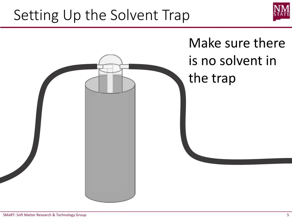 setting up the solvent trap 1