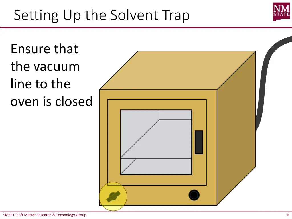 setting up the solvent trap 2