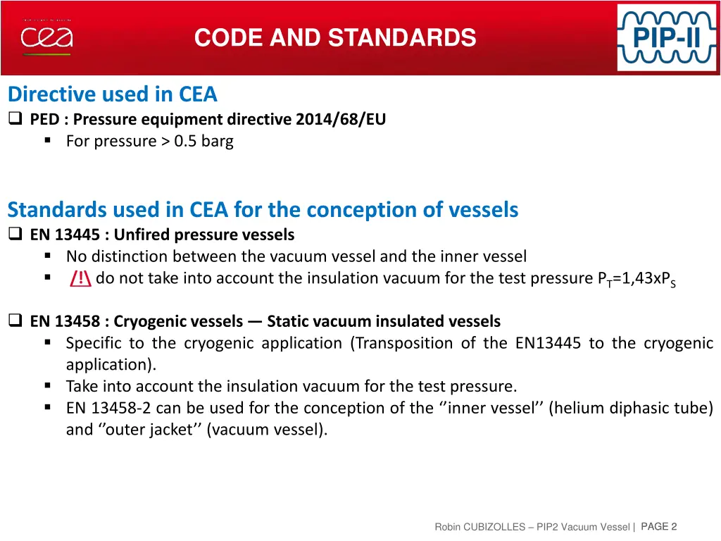 code and standards