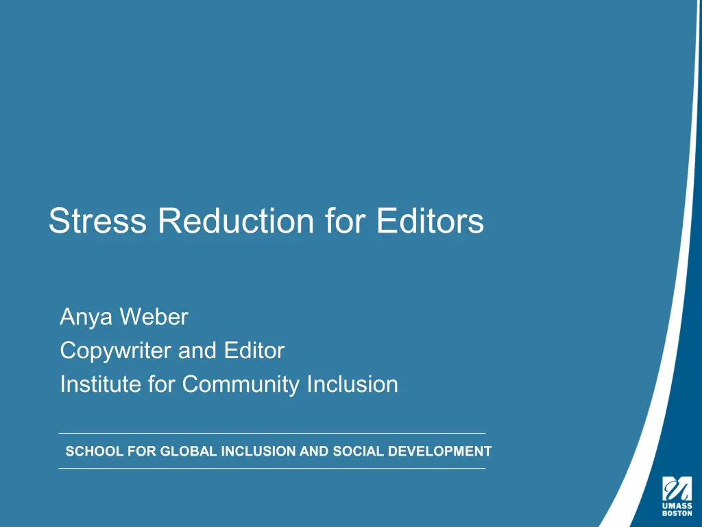 stress reduction for editors 1