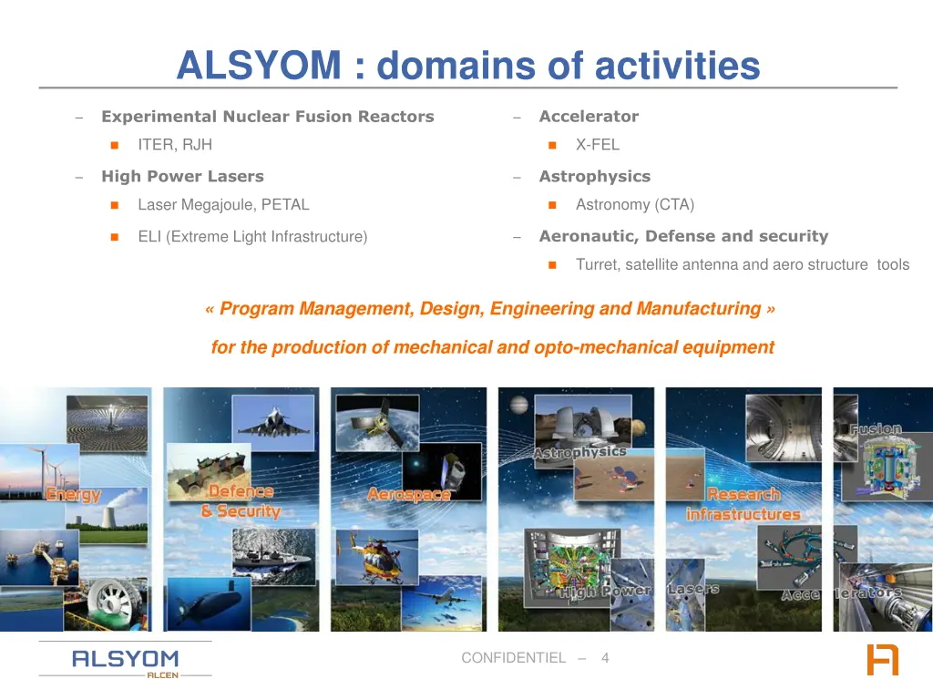 alsyom domains of activities